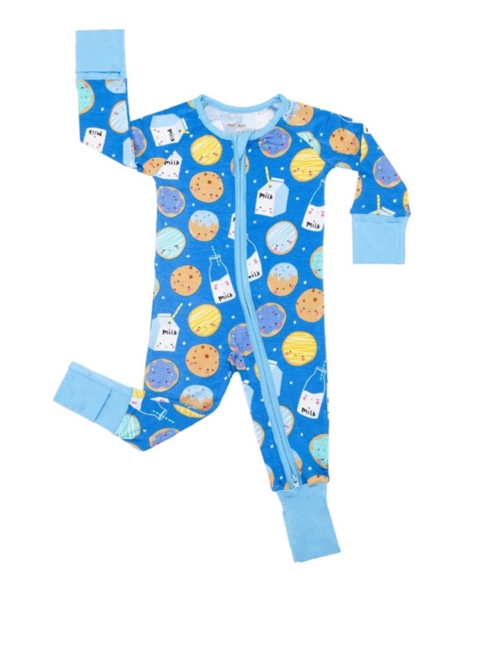 Excellent Little Sleepies Cookies and Milk Zippy Bamboo Sleeper size: 3-6 months